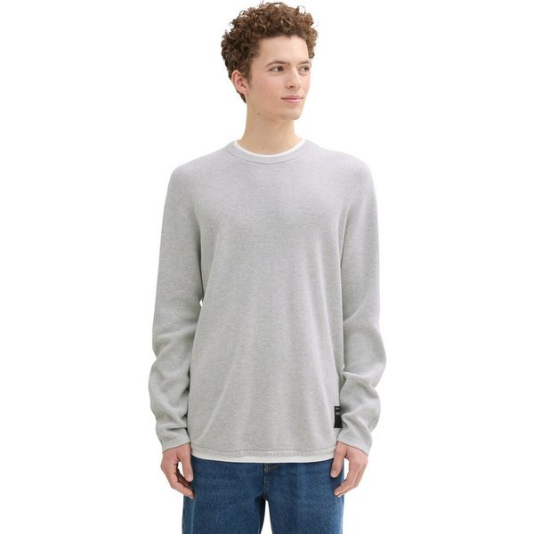 TOM TAILOR Denim 2-in-1-Pullover mit Struktur