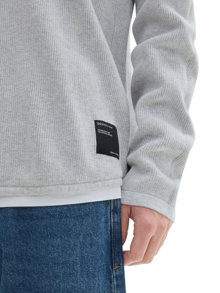 TOM TAILOR Denim 2-in-1-Pullover mit Struktur – Bild 3 von 5