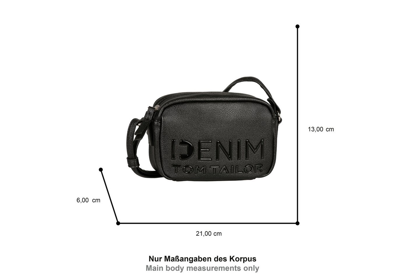 TOM TAILOR Denim Handtasche Aveline, Damen Umhängetasche, Schultertasche mit glänzendem 3D-Logo – Bild 2 von 5