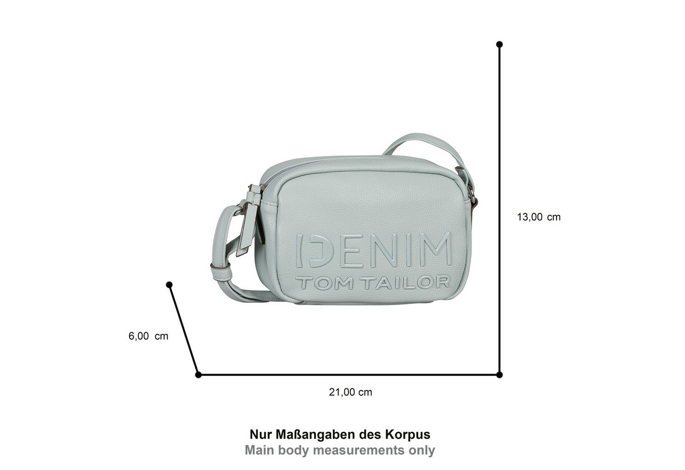 TOM TAILOR Denim Handtasche Aveline, Damen Umhängetasche, Schultertasche mit glänzendem 3D-Logo – Bild 2 von 5