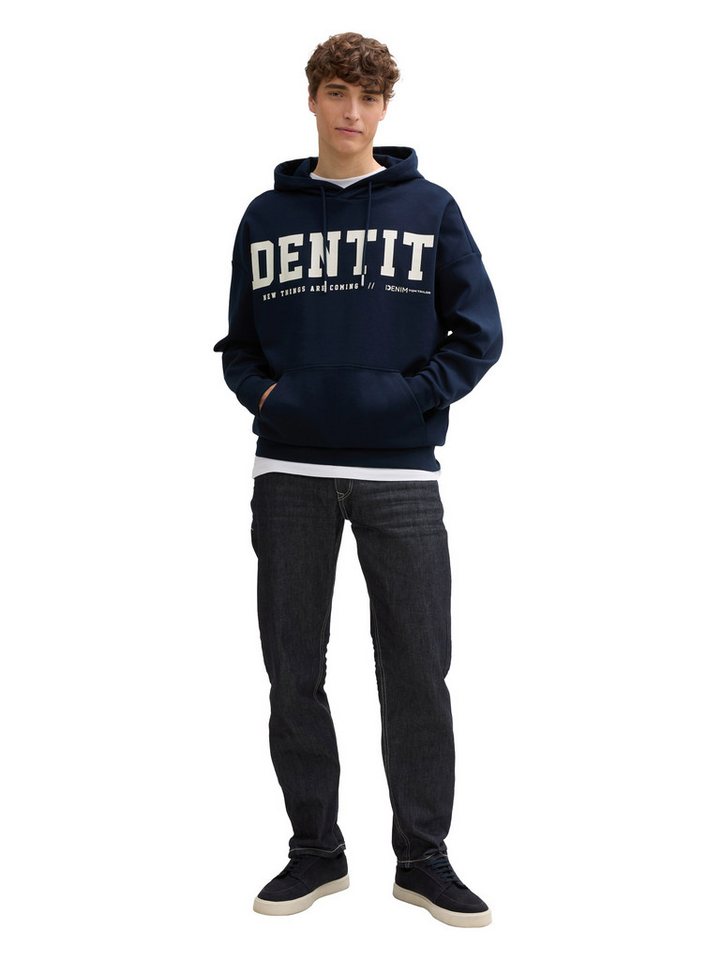 TOM TAILOR Denim Kapuzensweatshirt mit Statement-Print – Bild 4 von 5