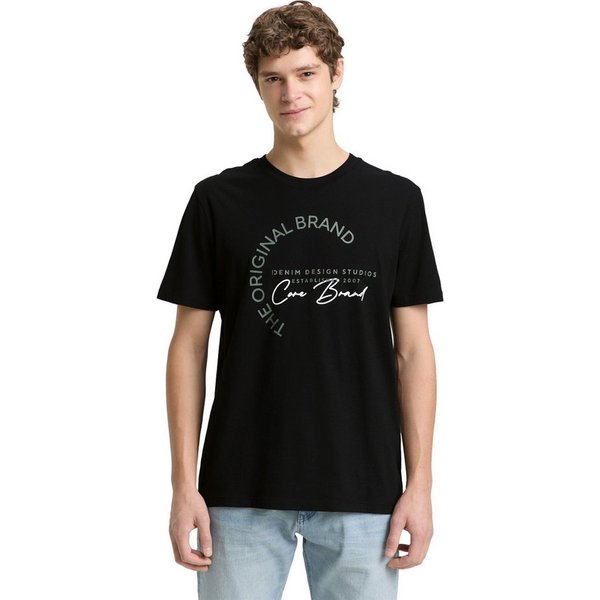 TOM TAILOR Denim Kurzarmshirt mit Logo-Print