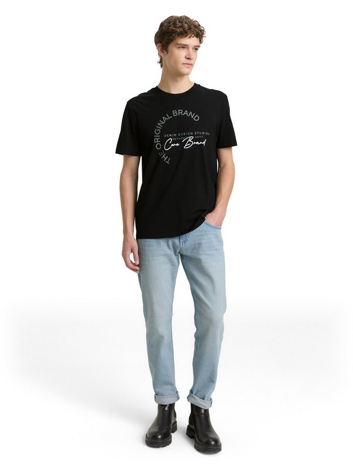 TOM TAILOR Denim Kurzarmshirt mit Logo-Print – Bild 4 von 5