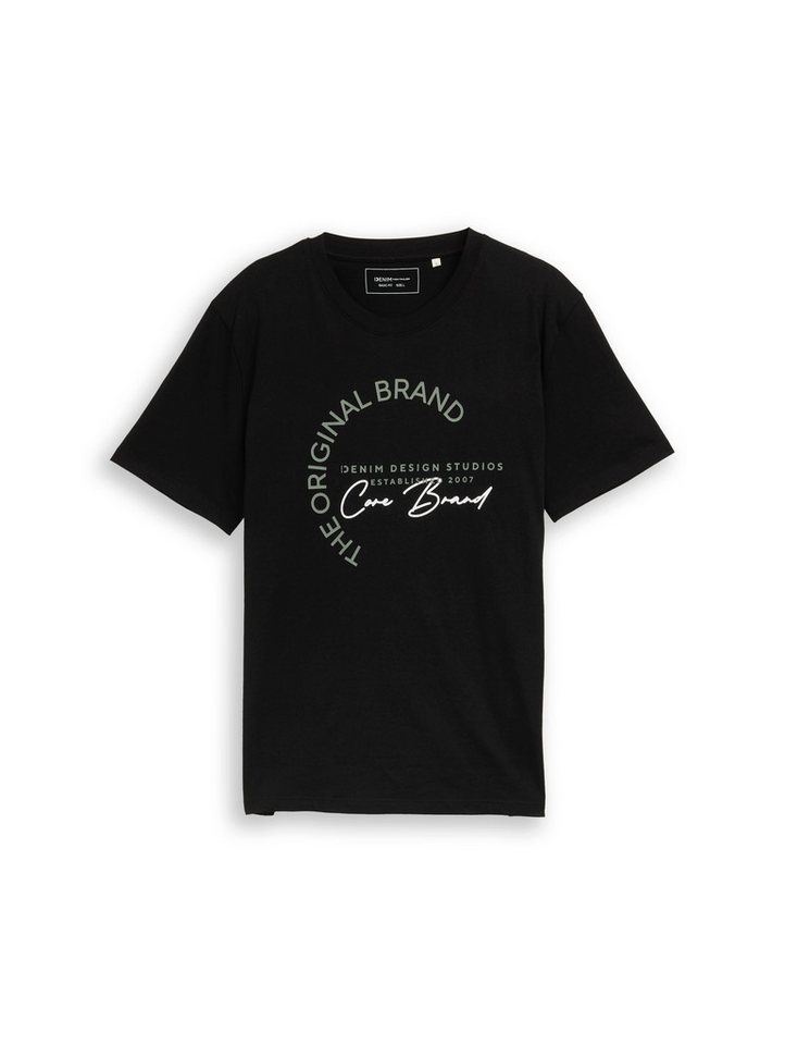 TOM TAILOR Denim Kurzarmshirt mit Logo-Print – Bild 5 von 5