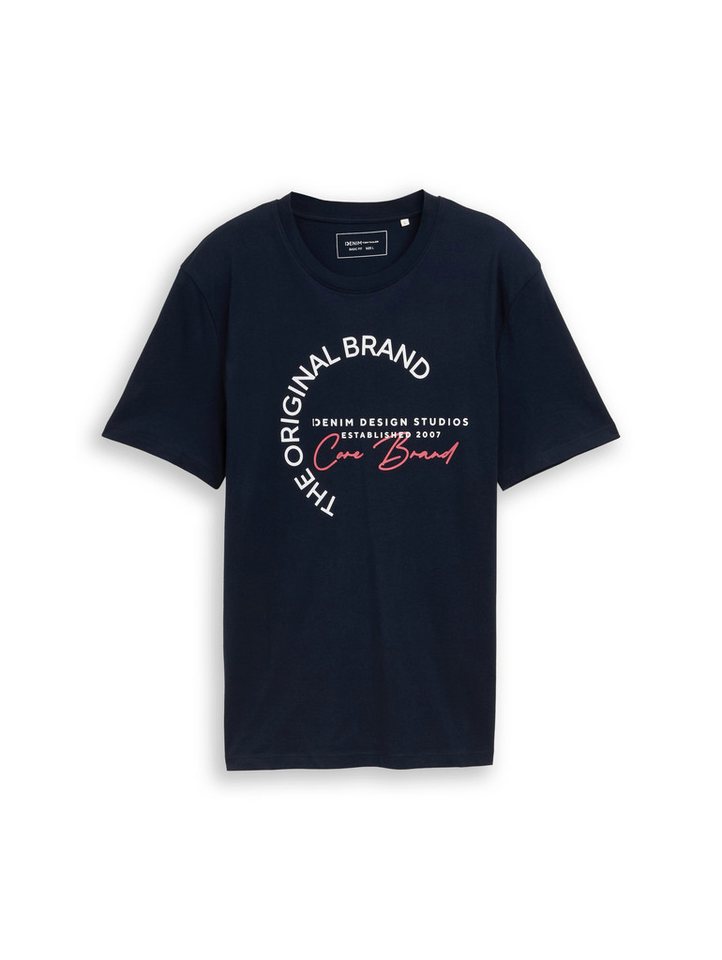 TOM TAILOR Denim Kurzarmshirt mit Logo-Print – Bild 5 von 5