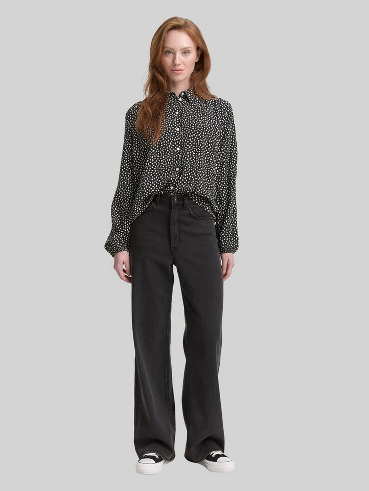 TOM TAILOR Denim Langarmbluse Blusen & Shirts Hemdbluse mit Muster – Bild 5 von 5