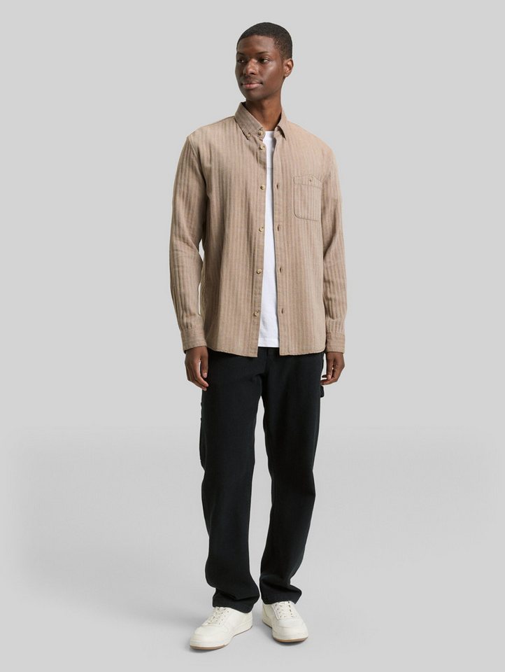TOM TAILOR Denim Langarmhemd Blusen & Shirts Basic Fit Hemd mit Brusttasche – Bild 5 von 5