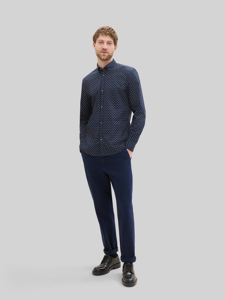 TOM TAILOR Denim Langarmhemd Blusen & Shirts Fitted Hemd mit Muster – Bild 5 von 5