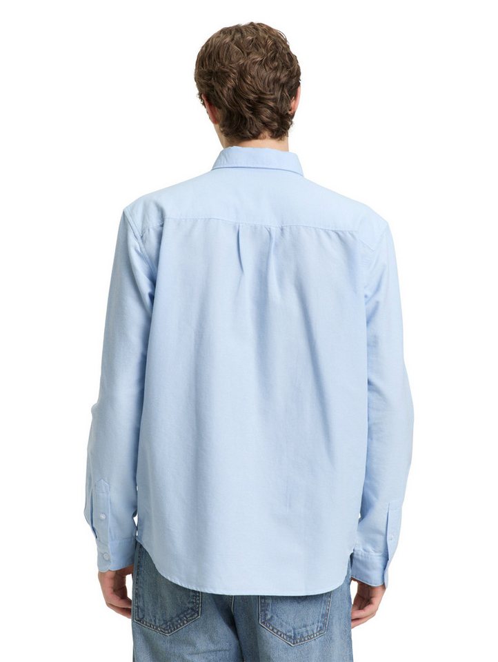 TOM TAILOR Denim Langarmhemd gestreift, mit Button-down-Kragen – Bild 2 von 5