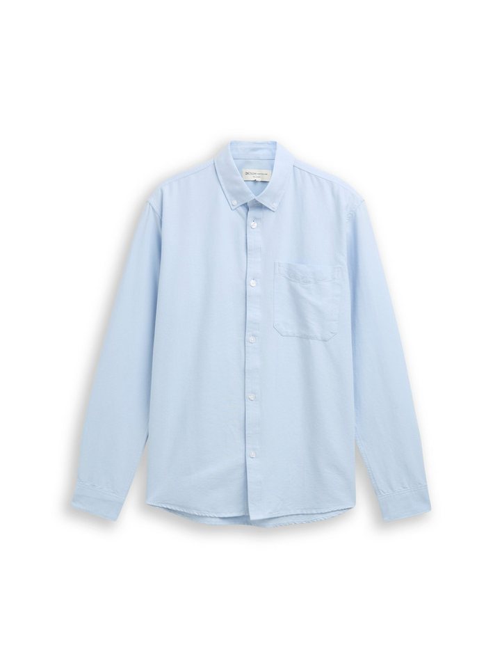 TOM TAILOR Denim Langarmhemd gestreift, mit Button-down-Kragen – Bild 5 von 5