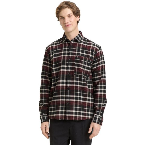 TOM TAILOR Denim Langarmhemd kariert