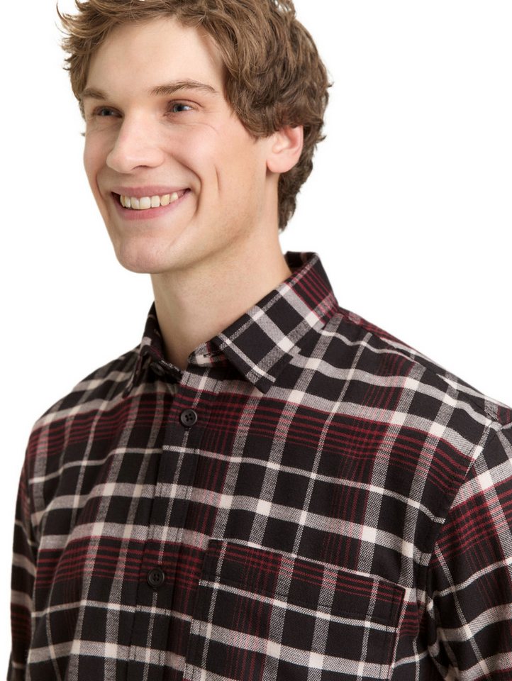 TOM TAILOR Denim Langarmhemd kariert – Bild 3 von 5