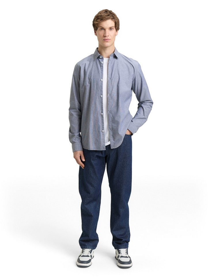 TOM TAILOR Denim Langarmhemd mit Knopfleiste – Bild 4 von 5