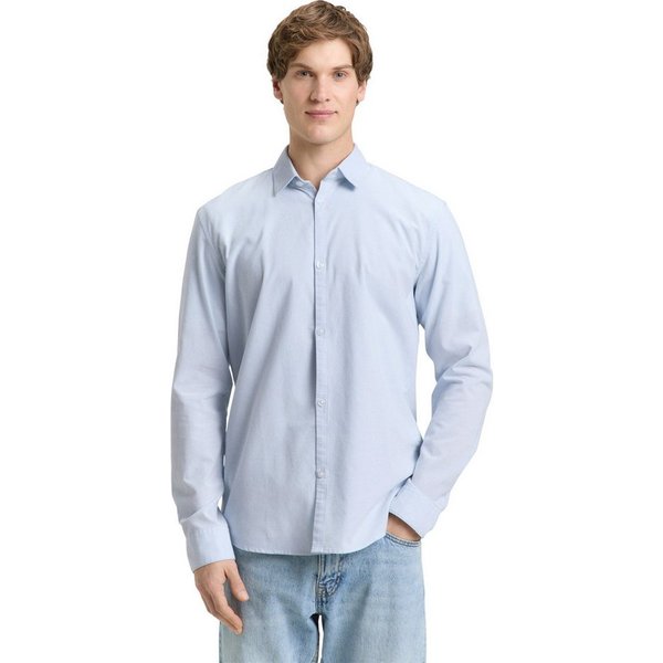 TOM TAILOR Denim Langarmhemd mit Knopfleiste