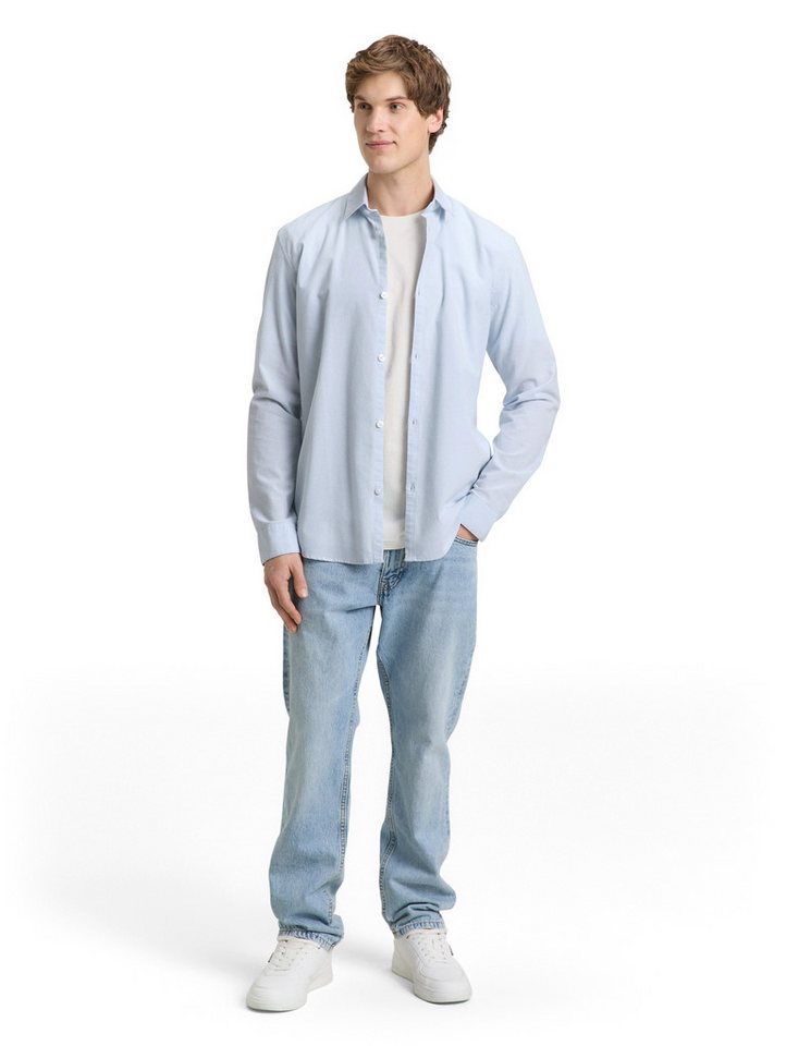 TOM TAILOR Denim Langarmhemd mit Knopfleiste – Bild 4 von 5