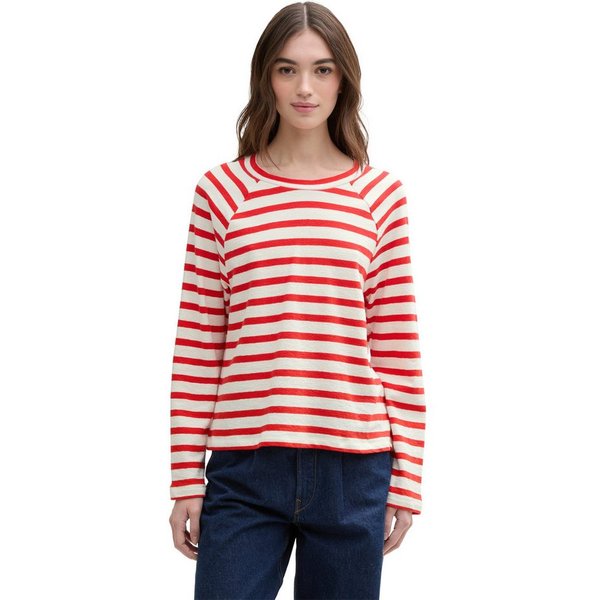 TOM TAILOR Denim Langarmshirt mit Streifenmuster