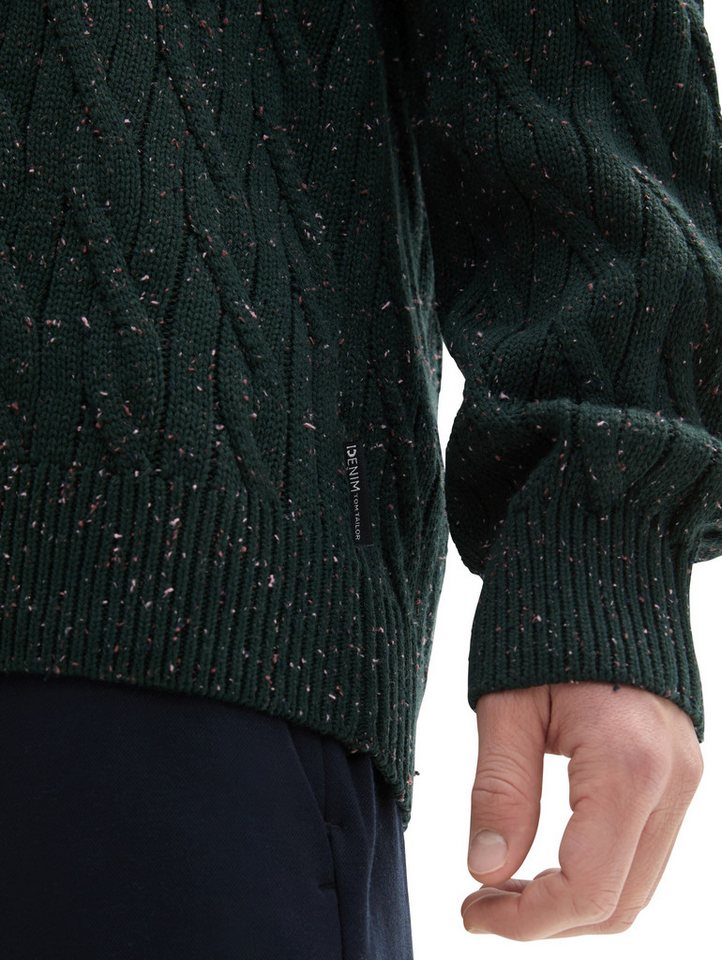 TOM TAILOR Denim Rundhalspullover mit grober Strickstruktur – Bild 3 von 5