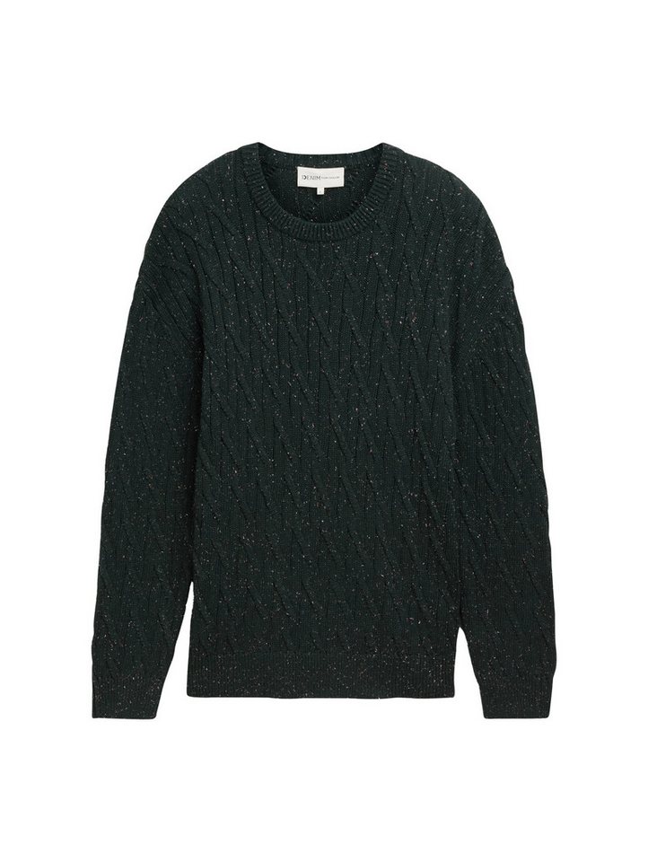 TOM TAILOR Denim Rundhalspullover mit grober Strickstruktur – Bild 5 von 5