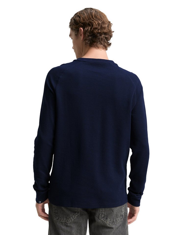 TOM TAILOR Denim Rundhalsshirt mit Logo Stickerei – Bild 2 von 5