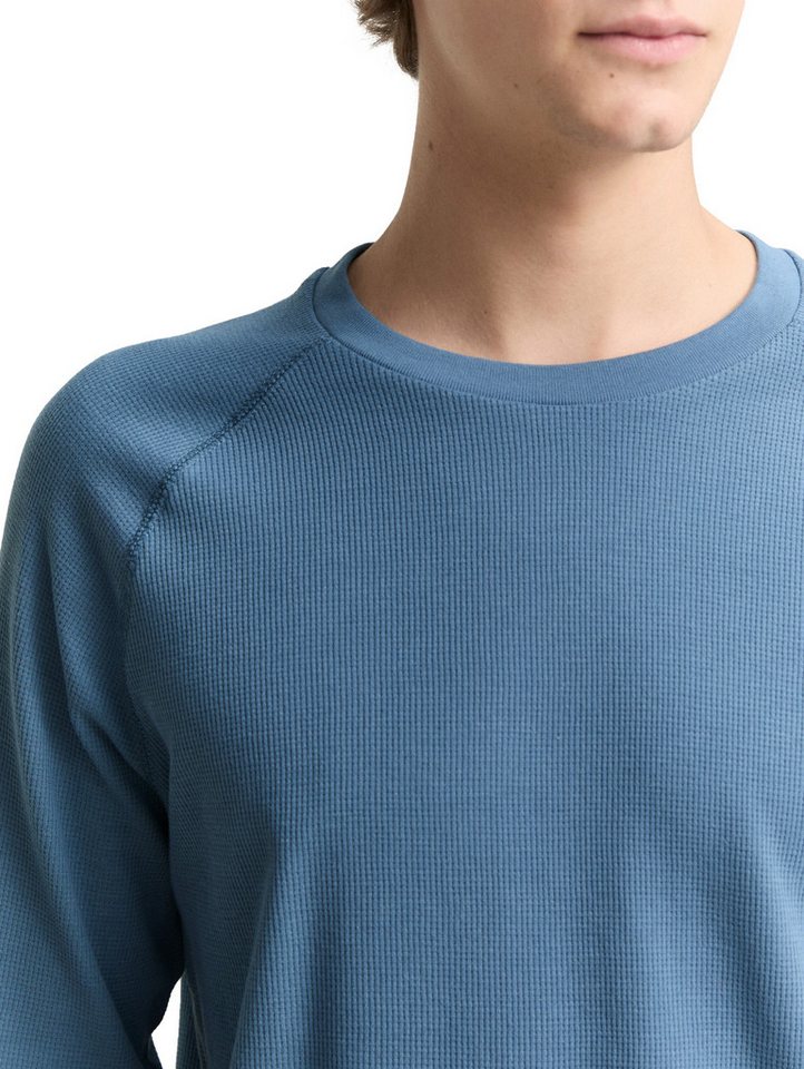 TOM TAILOR Denim Rundhalsshirt mit Logo Stickerei – Bild 3 von 5