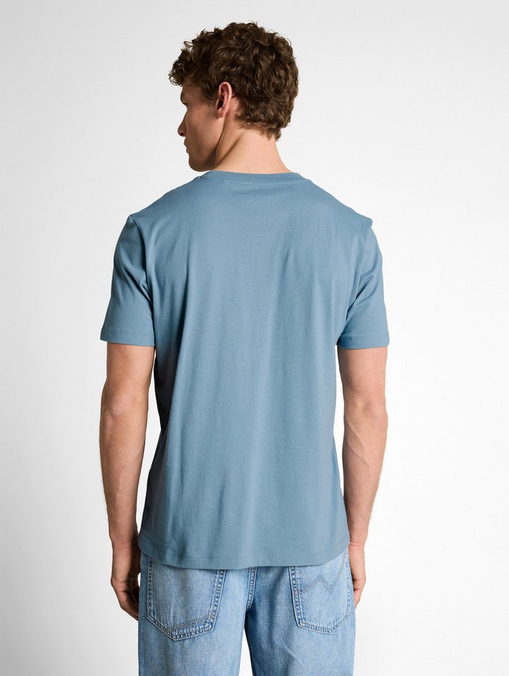 TOM TAILOR Denim Rundhalsshirt mit verschiedenen Logo Prints – Bild 2 von 5
