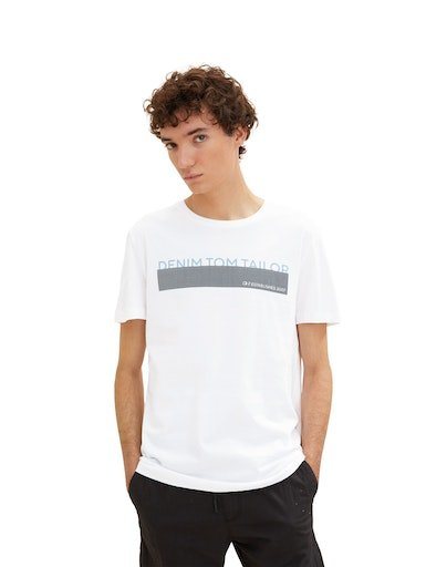 TOM TAILOR Denim Rundhalsshirt (Packung, 3-tlg) mit Logo Print – Bild 2 von 5