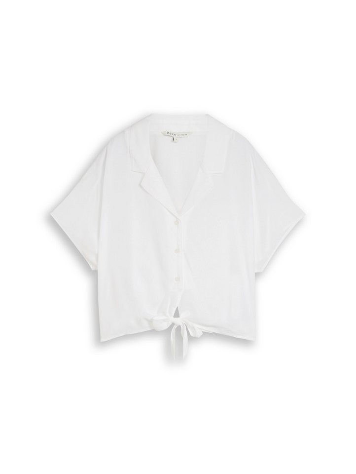 TOM TAILOR Denim Shirtbluse mit Knotendetail – Bild 5 von 5