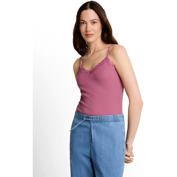 TOM TAILOR Denim Spaghettitop Sommertop mit Spitze