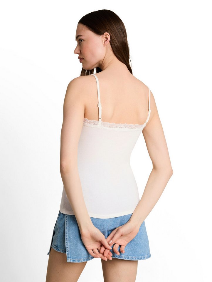TOM TAILOR Denim Spaghettitop Sommertop mit Spitze – Bild 2 von 5