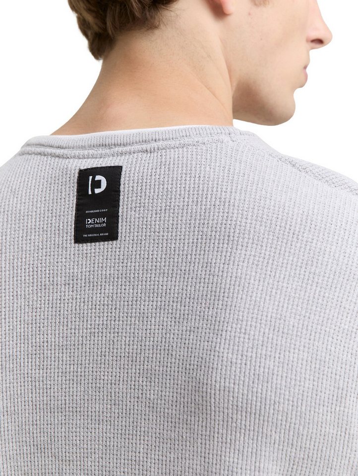 TOM TAILOR Denim Strickpullover mit 2-in-1 Ausschnitt – Bild 3 von 5