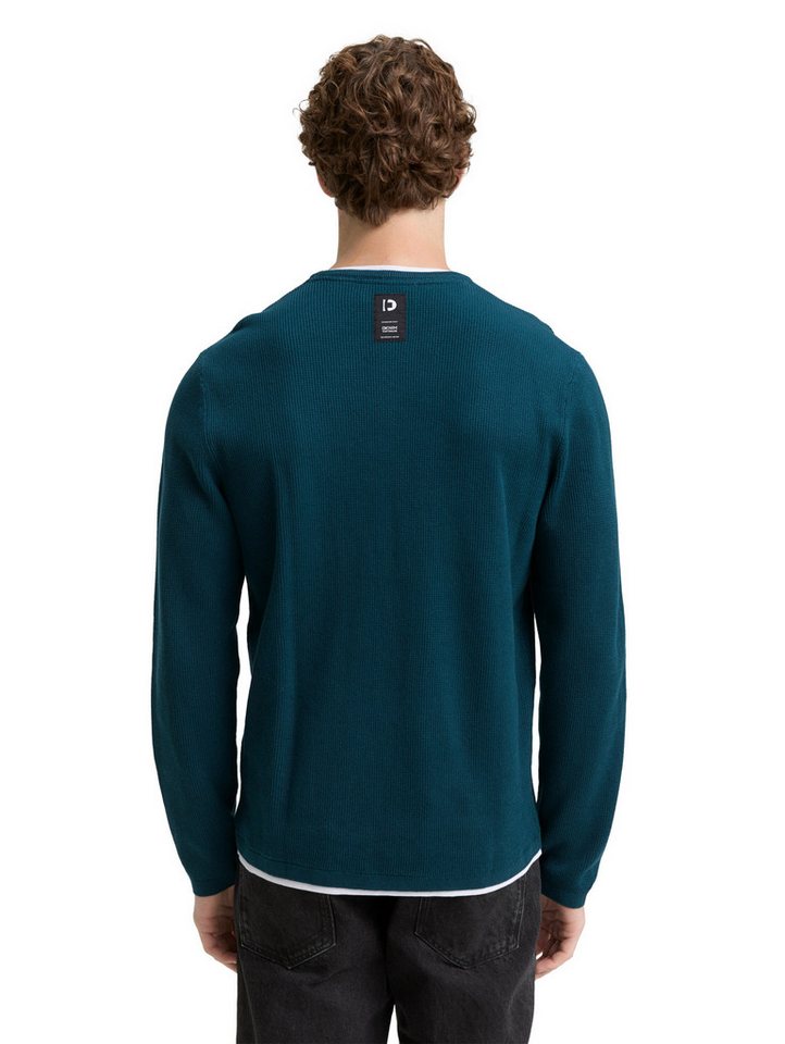 TOM TAILOR Denim Strickpullover mit 2-in-1 Ausschnitt – Bild 2 von 5