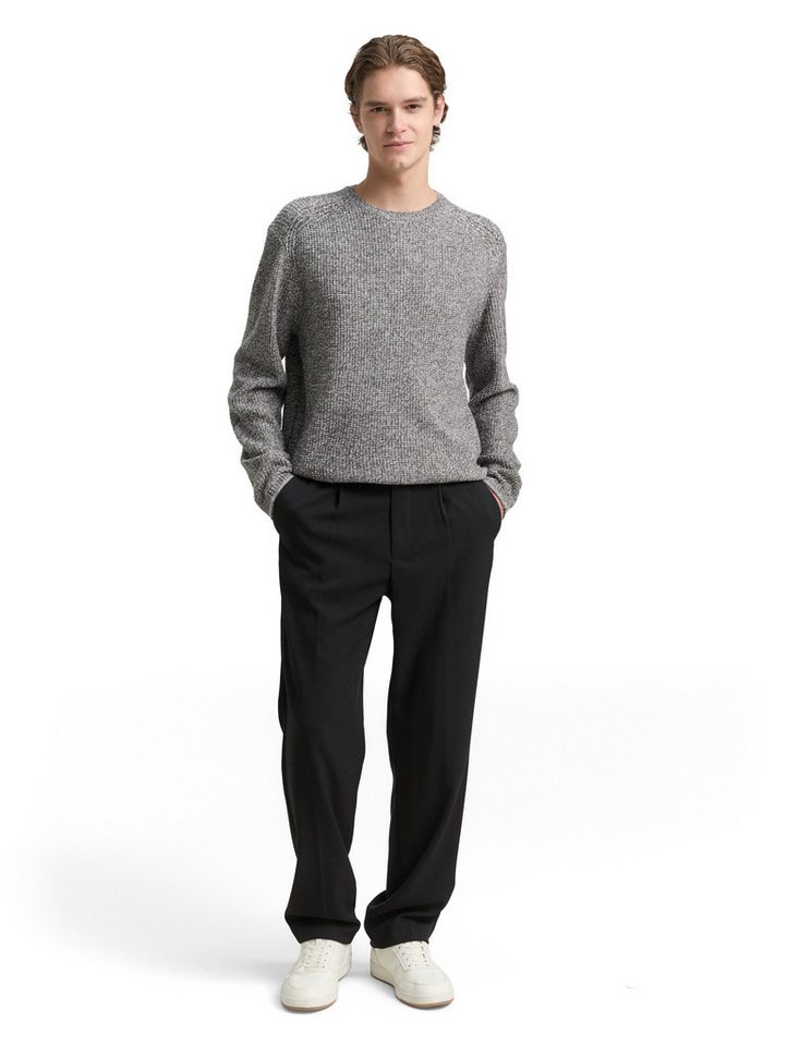 TOM TAILOR Denim Strickpullover mit Logo Stickerei – Bild 4 von 5