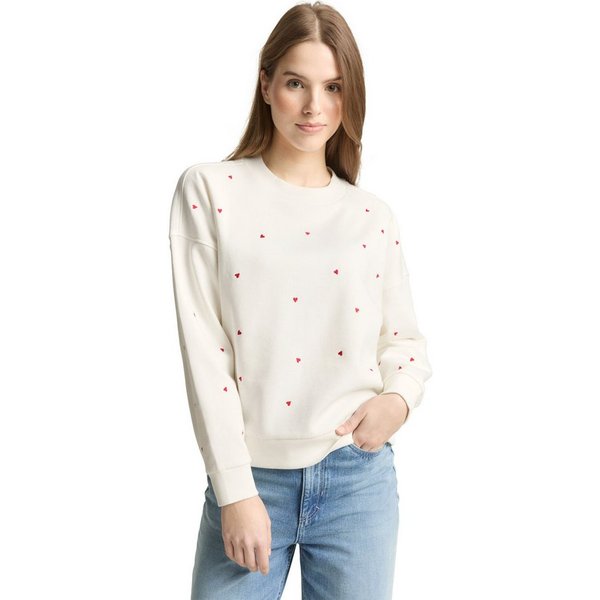 TOM TAILOR Denim Sweatshirt mit All-Over Print