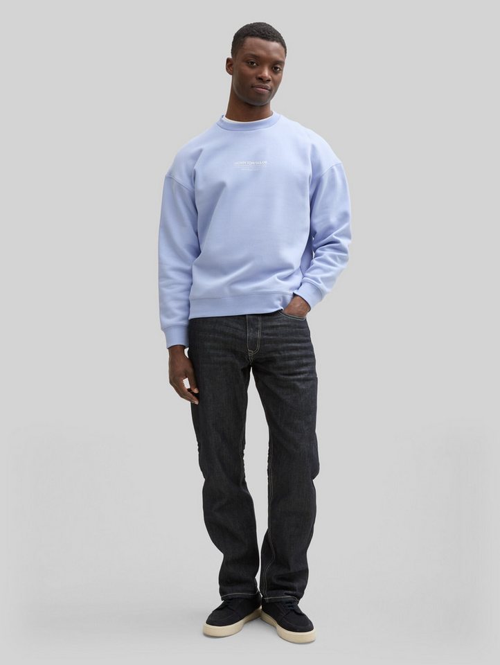 TOM TAILOR Denim Sweatshirt Strick & Sweatshirts Relaxed Sweatshirt mit Logo-Print – Bild 5 von 5