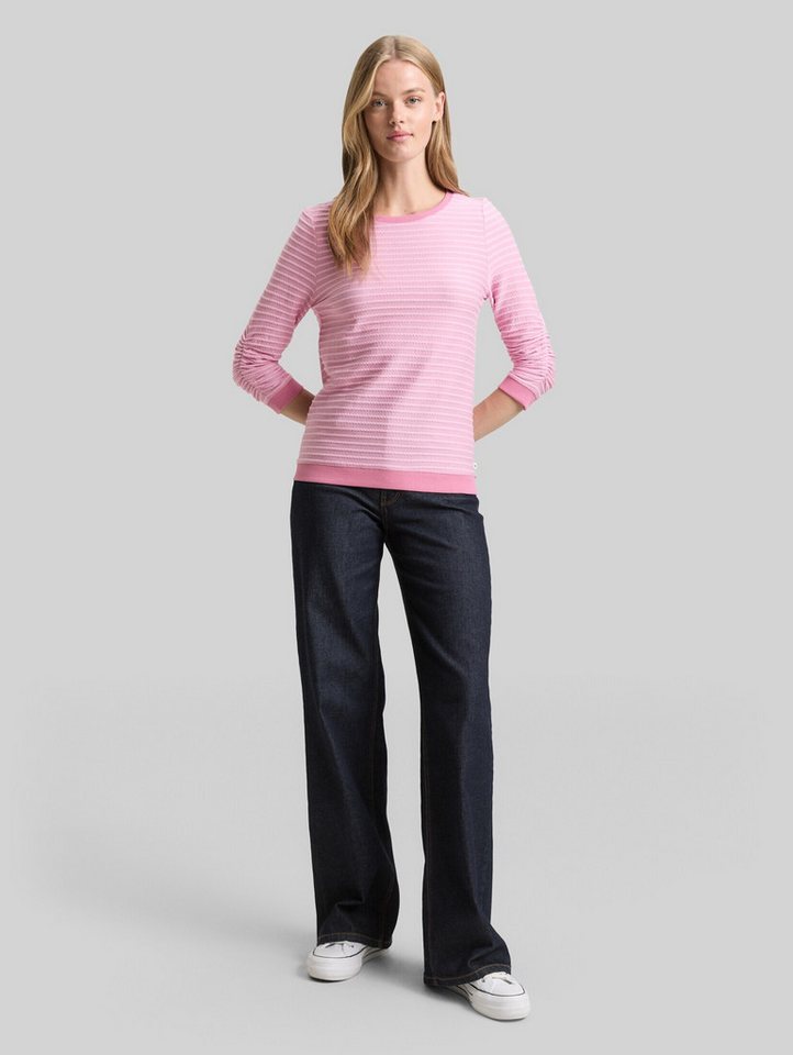 TOM TAILOR Denim Sweatshirt Strick & Sweatshirts Sweatshirt mit Streifenmuster – Bild 5 von 5