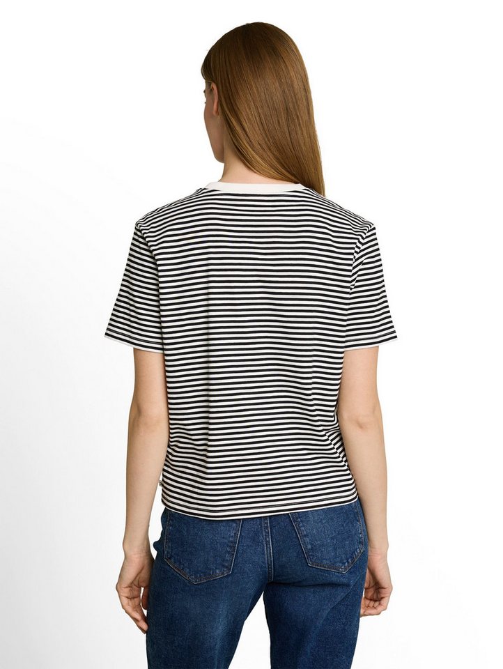 TOM TAILOR Denim T-Shirt mit Streifen Muster – Bild 2 von 5