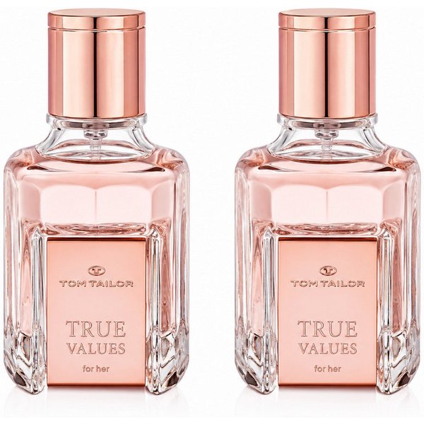 TOM TAILOR Duft-Set True Values For Her Eau de Parfum Doppelpack 2 × 30 ml, 2-tlg., Doppelpack mit 2 × 30 ml für Alltag und Reisen