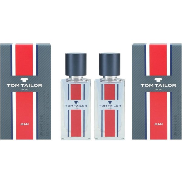 TOM TAILOR Eau de Toilette Urban Life Man 2×30 ml, 2-tlg., Doppelpack Herren-Duft – frisch & ideal für unterwegs