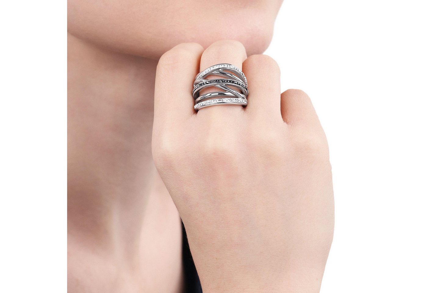 TOM TAILOR Fingerring, mit Kristallstein (synth) – Bild 5 von 5