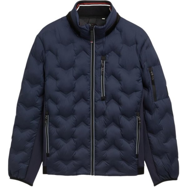 TOM TAILOR Funktionsjacke N blau,Casual,Polyester,Strukturiert,Stehkragen,Lang,Regular Fit