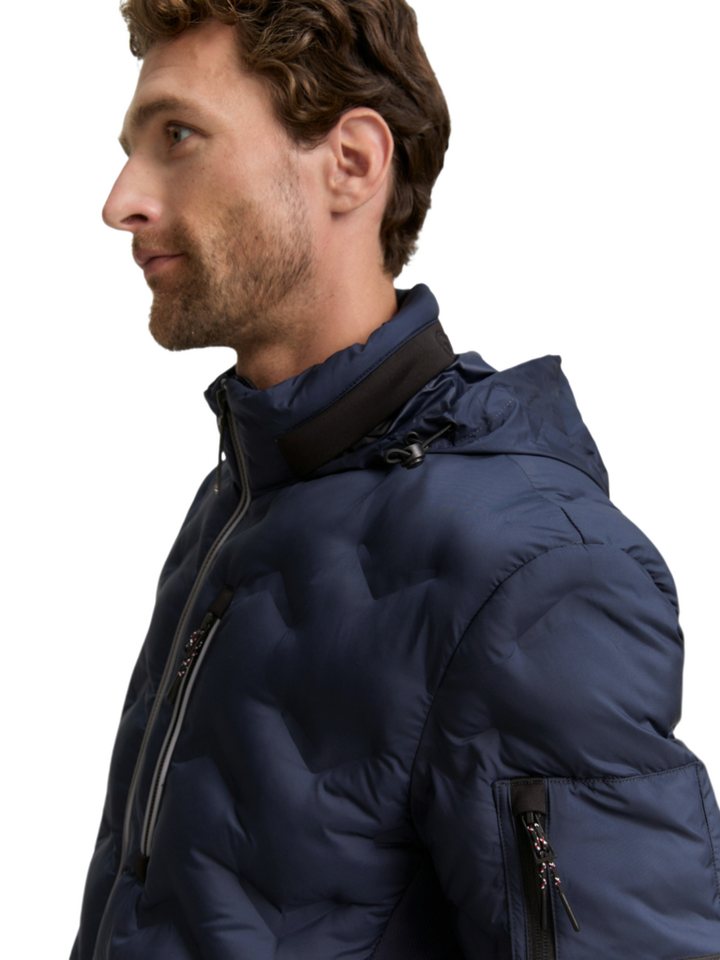 TOM TAILOR Funktionsjacke N blau,Casual,Polyester,Strukturiert,Stehkragen,Lang,Regular Fit – Bild 5 von 5