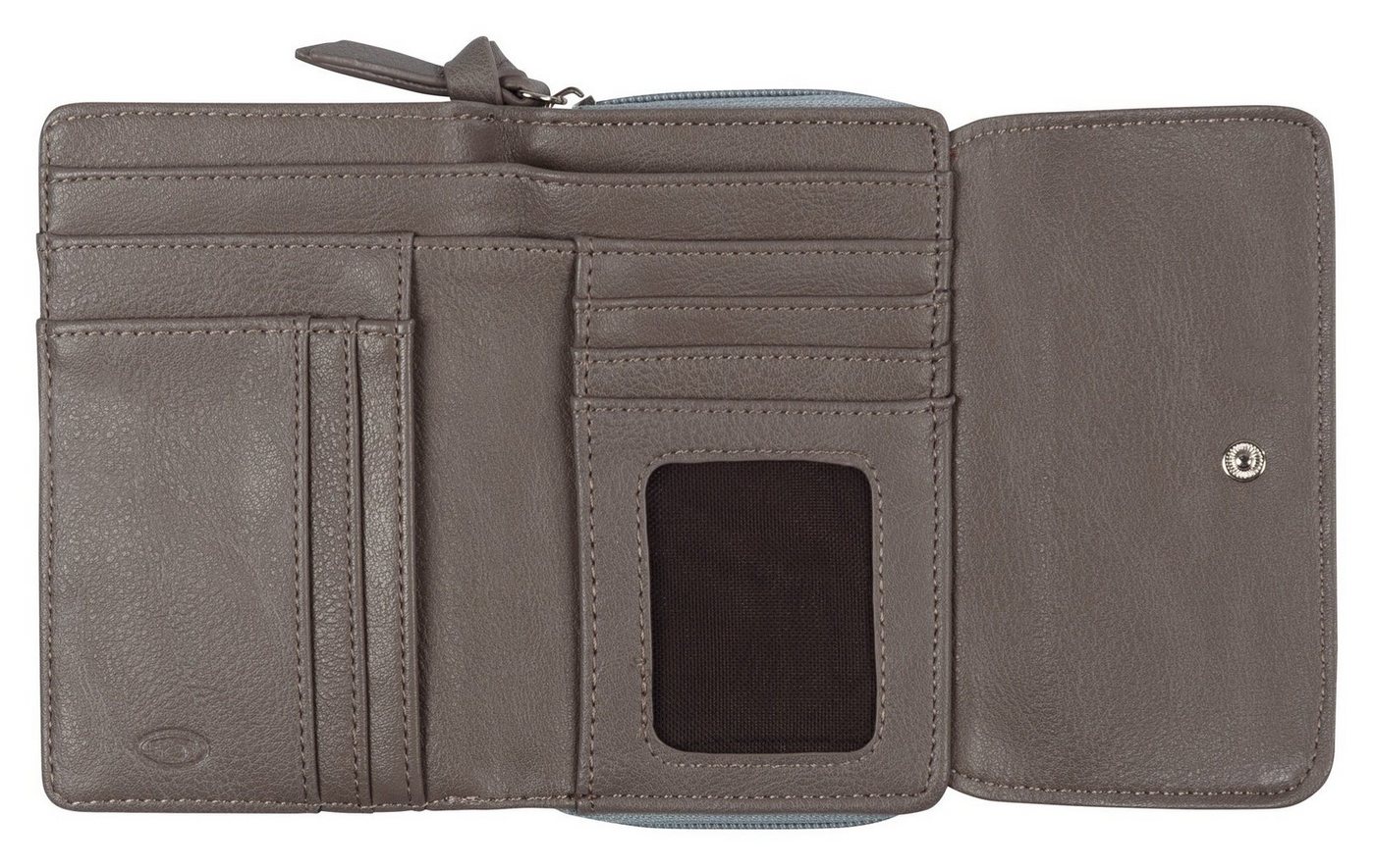 TOM TAILOR Geldbörse Juna, aus soft genarbtem ledrigen Material mit glänzenden Metall-Accessoires – Bild 3 von 4