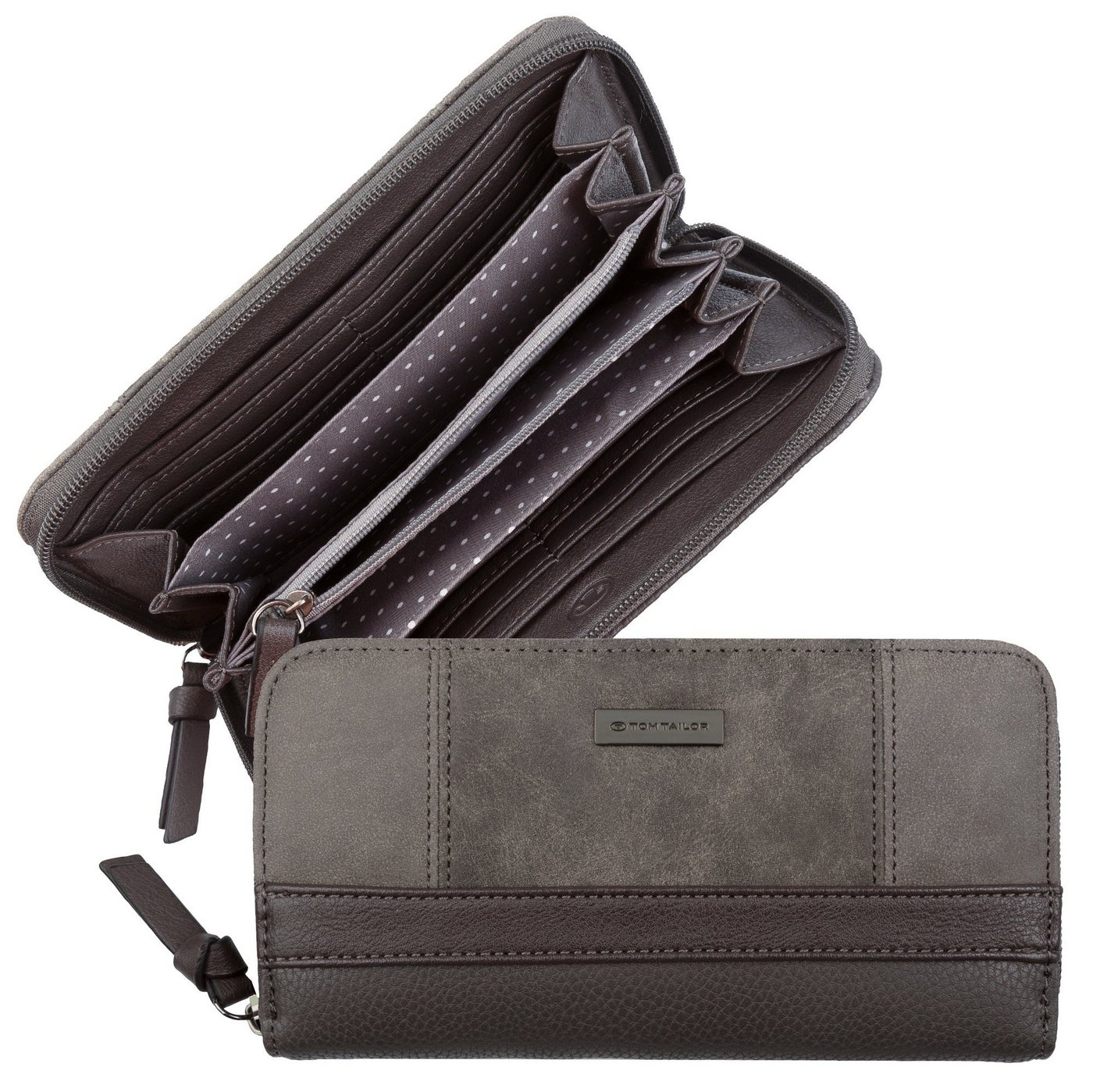 TOM TAILOR Geldbörse Juna, aus soft genarbtem ledrigen Material mit glänzenden Metall-Accessoires – Bild 2 von 4