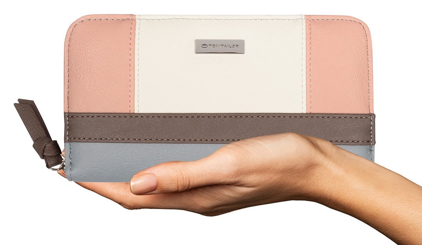 TOM TAILOR Geldbörse Juna, aus soft genarbtem ledrigen Material mit glänzenden Metall-Accessoires – Bild 2 von 5