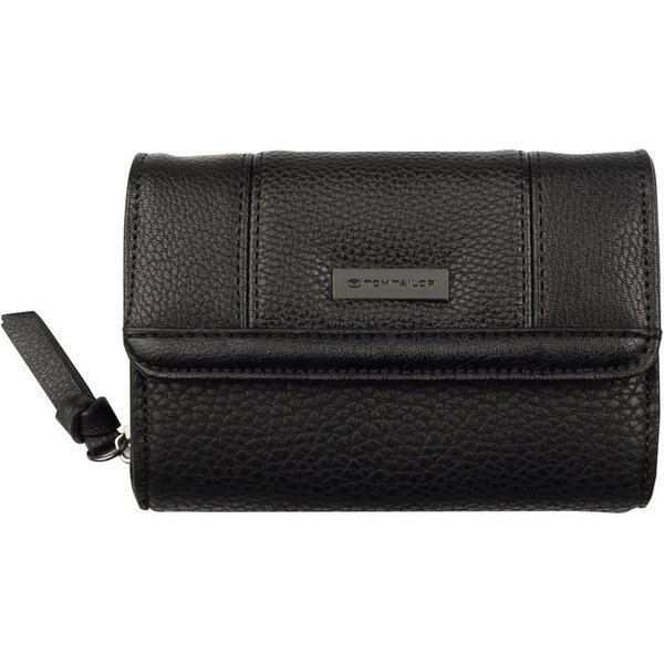 TOM TAILOR Geldbörse Juna, aus soft genarbtem ledrigen Material mit glänzenden Metall-Accessoires