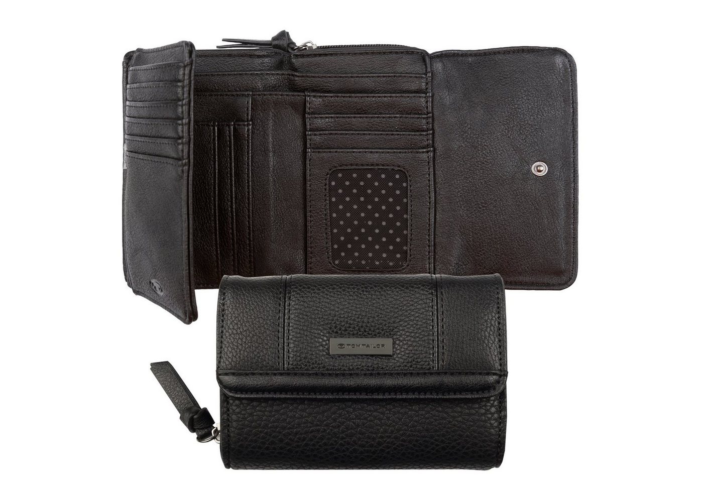 TOM TAILOR Geldbörse Juna, aus soft genarbtem ledrigen Material mit glänzenden Metall-Accessoires – Bild 3 von 4
