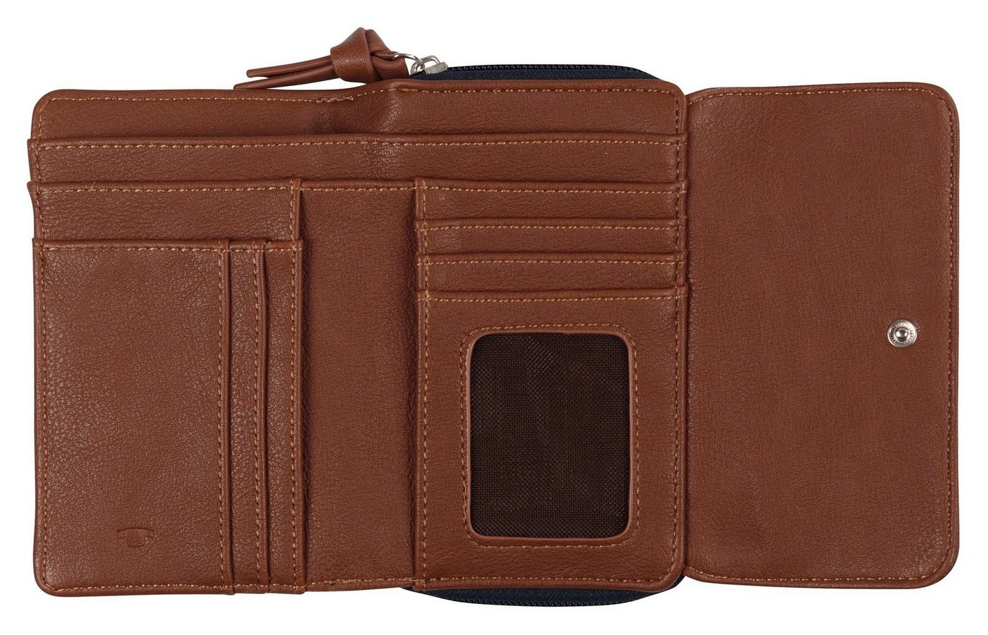 TOM TAILOR Geldbörse Juna, aus soft genarbtem ledrigen Material mit glänzenden Metall-Accessoires – Bild 3 von 4