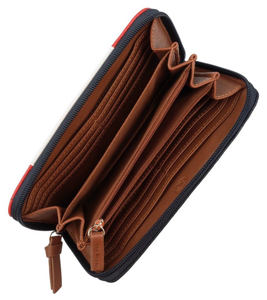TOM TAILOR Geldbörse Juna, aus soft genarbtem ledrigen Material mit glänzenden Metall-Accessoires – Bild 3 von 4