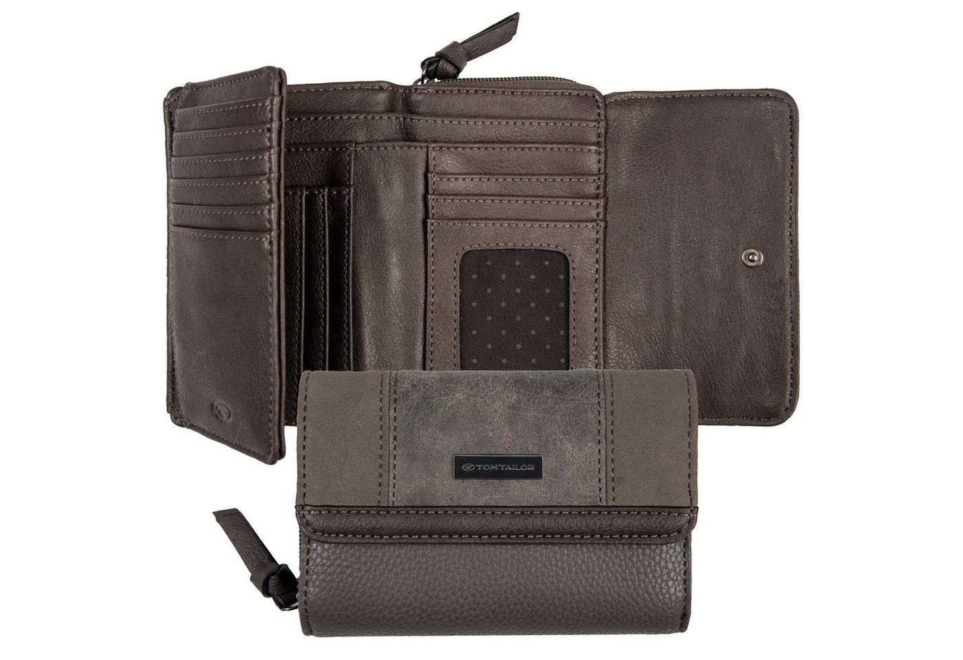 TOM TAILOR Geldbörse Juna, aus soft genarbtem ledrigen Material mit glänzenden Metall-Accessoires – Bild 3 von 4