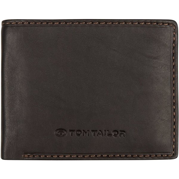 TOM TAILOR Geldbörse LARY, im Querformat aus echtem Leder